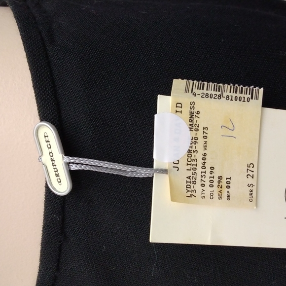 Joan & David Made in Italy Black 100% Virgin Wool Skirt, Size EU 46/US 12 NWT - Picture 5 of 10